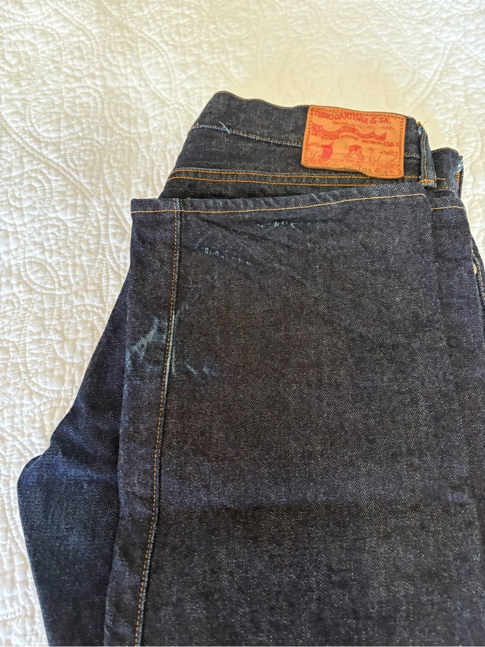 Studio D’Artisan Dark Blue Denim Jeans - Classic Straight Fit